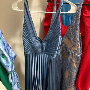 Abercrombie & Fitch Plunge Pleated Mini Dress